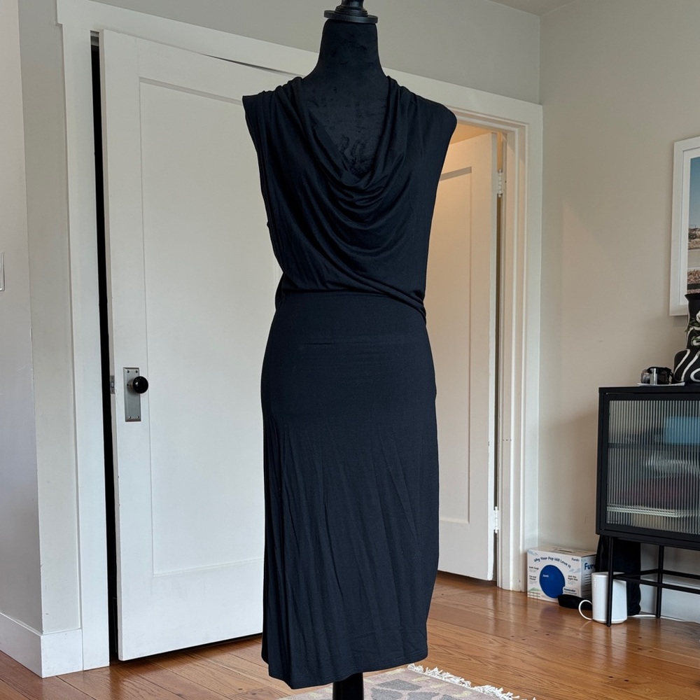 Firth Black Cowl Neck Dress